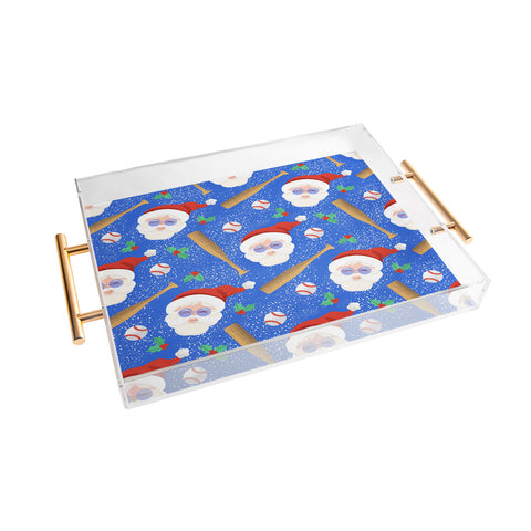 Design by Spark Sporty Baseball Santa Acrylic Tray