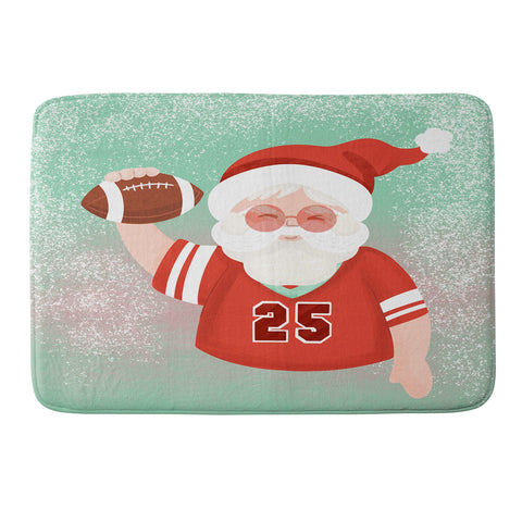 Design by Spark Sporty Football Santa Memory Foam Bath Mat