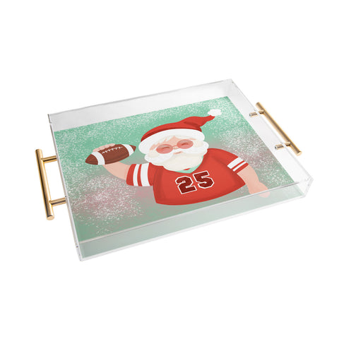 Design by Spark Sporty Football Santa Acrylic Tray