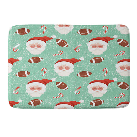 Design by Spark Sporty Football Santa Holiday Memory Foam Bath Mat