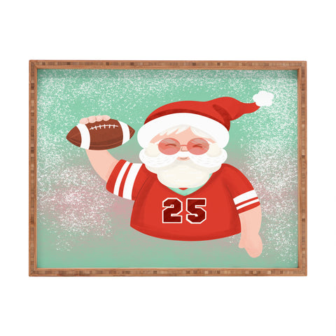 Design by Spark Sporty Football Santa Rectangular Tray