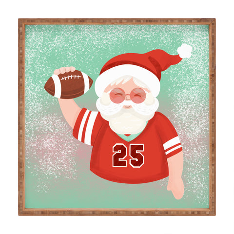 Design by Spark Sporty Football Santa Square Tray