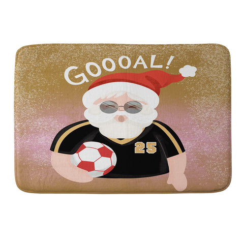 Design by Spark Sporty Soccer Santa Memory Foam Bath Mat