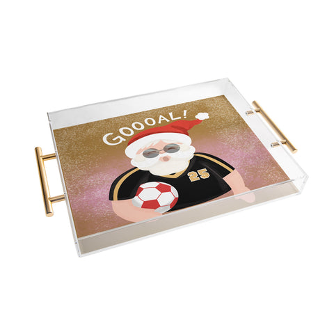 Design by Spark Sporty Soccer Santa Acrylic Tray