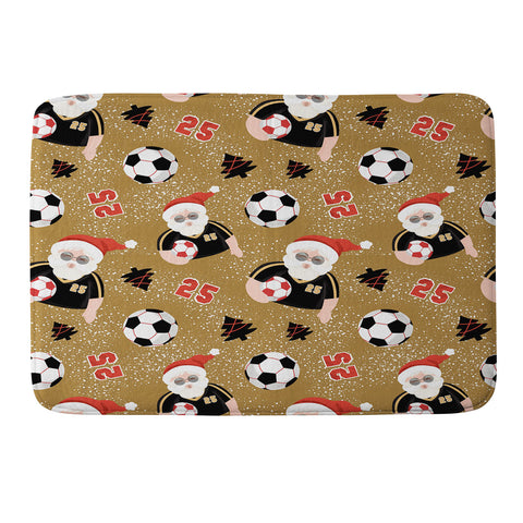 Design by Spark Sporty Soccer Santa Holiday Memory Foam Bath Mat