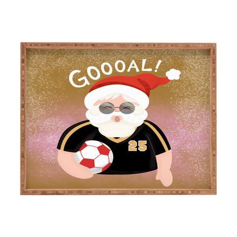 Design by Spark Sporty Soccer Santa Rectangular Tray