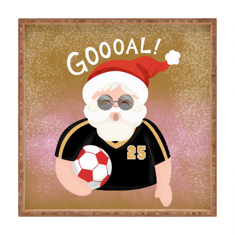 Design by Spark Sporty Soccer Santa Square Tray