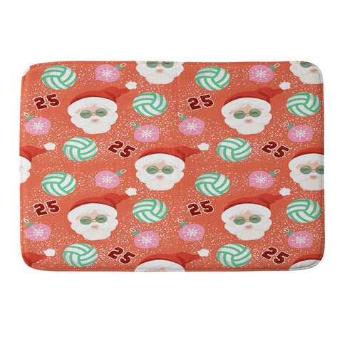 Design by Spark Sporty Volleyball Santa Memory Foam Bath Mat