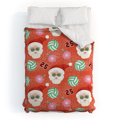 Design by Spark Sporty Volleyball Santa Comforter