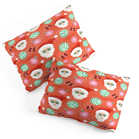 Design by Spark Sporty Volleyball Santa Pillow Shams