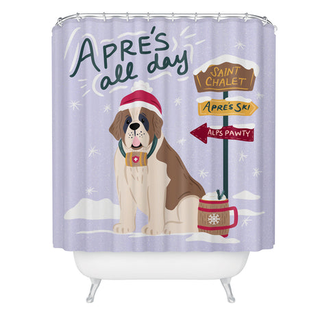 Design by Spark St Bernard Apres All Day Shower Curtain