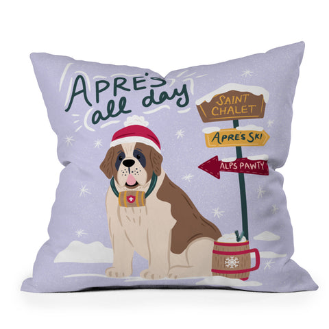 Design by Spark St Bernard Apres All Day Outdoor Throw Pillow