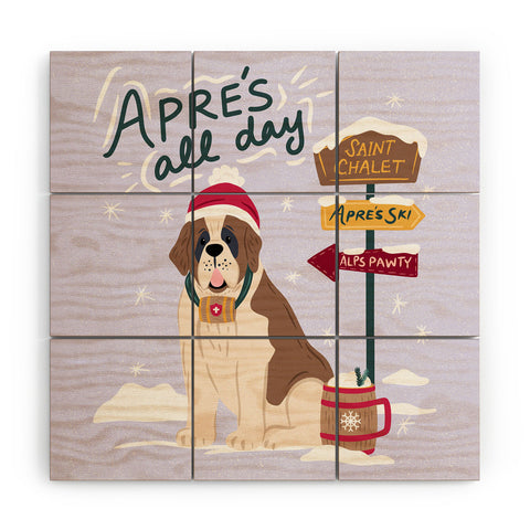 Design by Spark St Bernard Apres All Day Wood Wall Mural