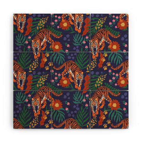 Design by Spark Tiger of the Glorious Jungle Wood Wall Mural