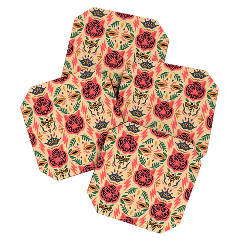 Design by Spark Tigress Queen Bee Coaster Set