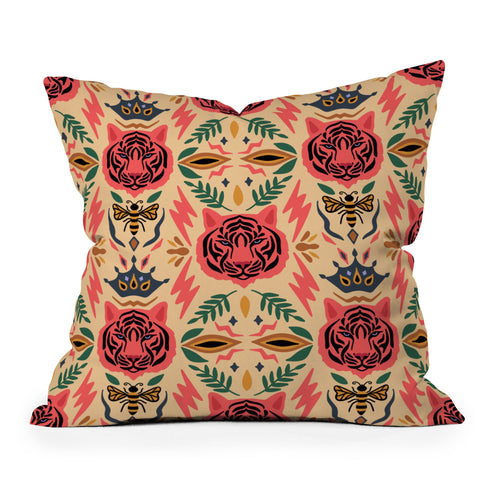 Design by Spark Tigress Queen Bee Throw Pillow