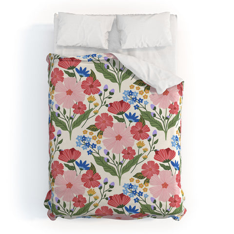 Design by Spark Wild Bloom Flowers Duvet Cover