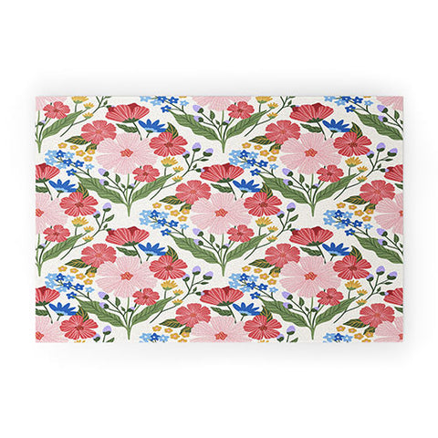 Design by Spark Wild Bloom Flowers Welcome Mat