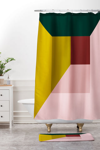 DESIGN dannick Abstract room Shower Curtain And Mat