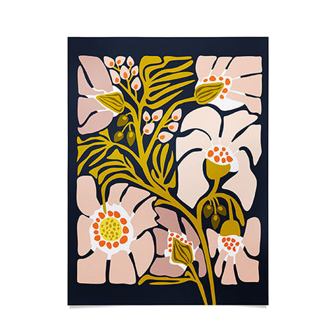 DESIGN d´annick Backyard flower modern floral Poster