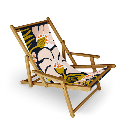 DESIGN d´annick Backyard flower modern floral Sling Chair