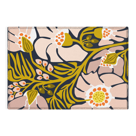 DESIGN dannick Backyard flower modern floral Outdoor Rug