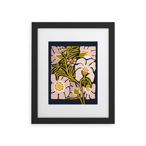 DESIGN d´annick Backyard flower modern floral Framed Art Print