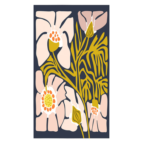 DESIGN d´annick Backyard flower modern floral Tablecloth