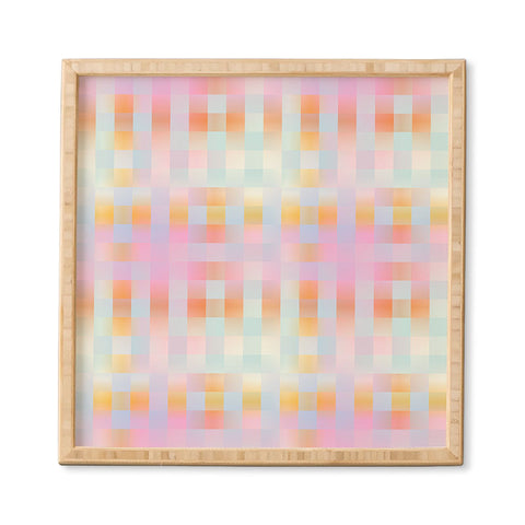 DESIGN dannick Blurred Plaid Framed Wall Art