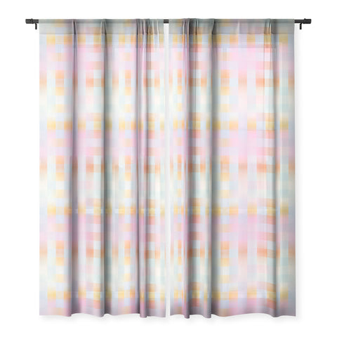 DESIGN dannick Blurred Plaid Sheer Window Curtain