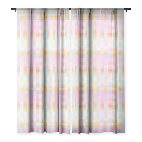 DESIGN d´annick Blurred Plaid Sheer Window Curtain
