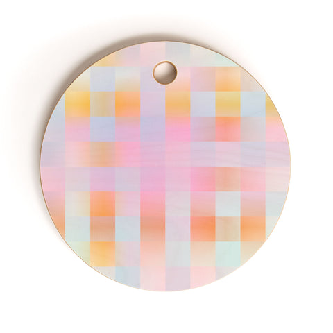 DESIGN d´annick Blurred Plaid Cutting Board Round