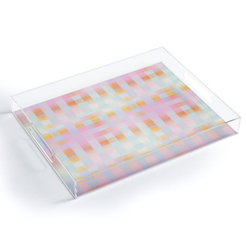 DESIGN d´annick Blurred Plaid Acrylic Tray