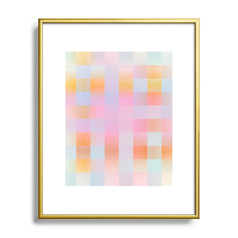 DESIGN dannick Blurred Plaid Metal Framed Art Print