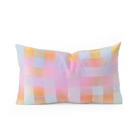 DESIGN d´annick Blurred Plaid Oblong Throw Pillow