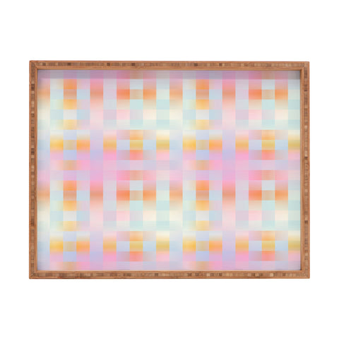 DESIGN dannick Blurred Plaid Rectangular Tray