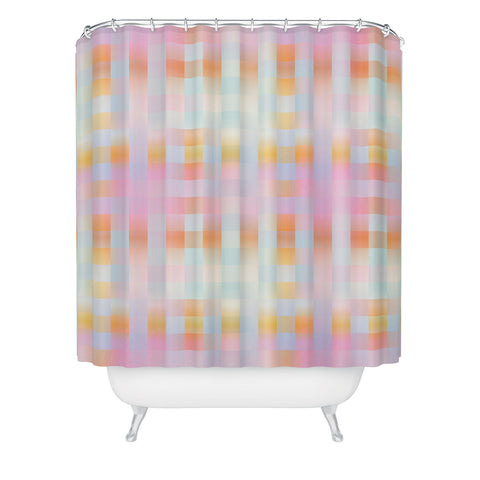 DESIGN d´annick Blurred Plaid Shower Curtain