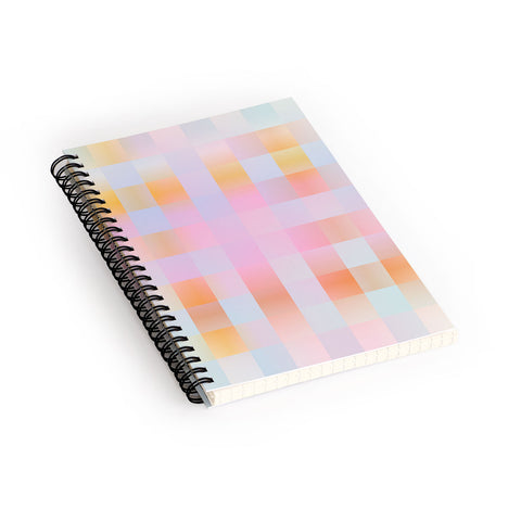 DESIGN dannick Blurred Plaid Spiral Notebook