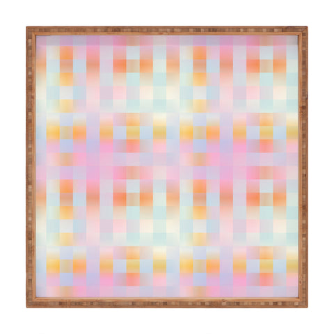 DESIGN dannick Blurred Plaid Square Tray