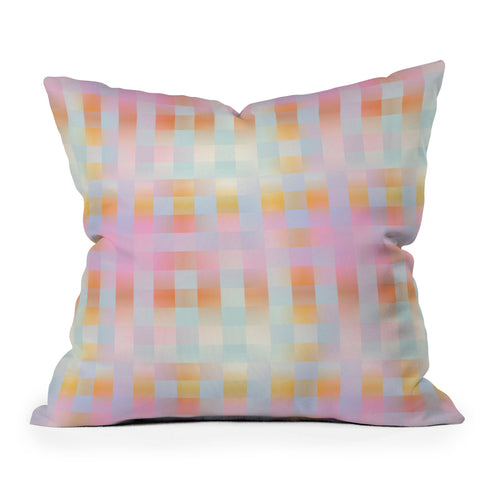 DESIGN dannick Blurred Plaid Throw Pillow