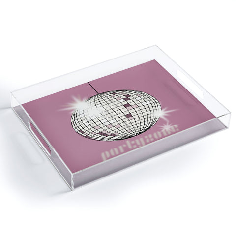 DESIGN d´annick Celebrate the 80s Partyzone pink Acrylic Tray