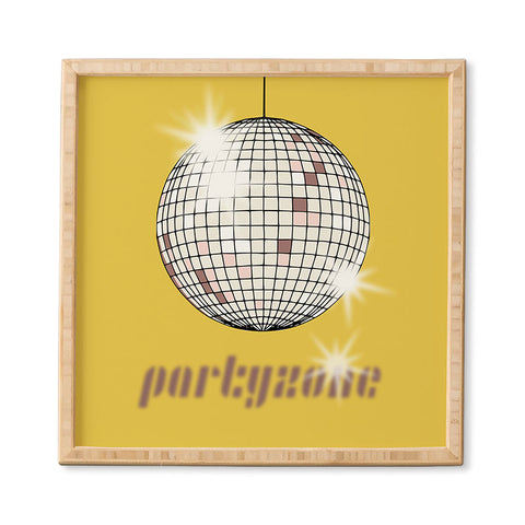 DESIGN dannick Celebrate the 80s Partyzone yellow Framed Wall Art