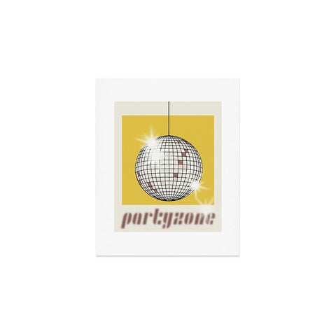 DESIGN d´annick Celebrate the 80s Partyzone yellow Art Print