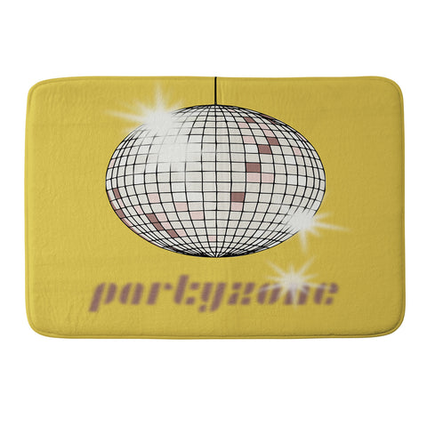 DESIGN dannick Celebrate the 80s Partyzone yellow Memory Foam Bath Mat