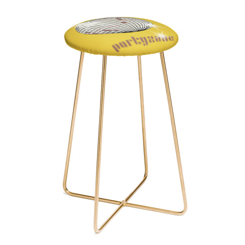 DESIGN d´annick Celebrate the 80s Partyzone yellow Counter Stool