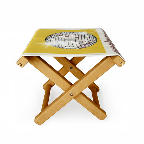 DESIGN dannick Celebrate the 80s Partyzone yellow Folding Stool