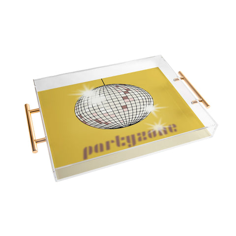 DESIGN dannick Celebrate the 80s Partyzone yellow Acrylic Tray