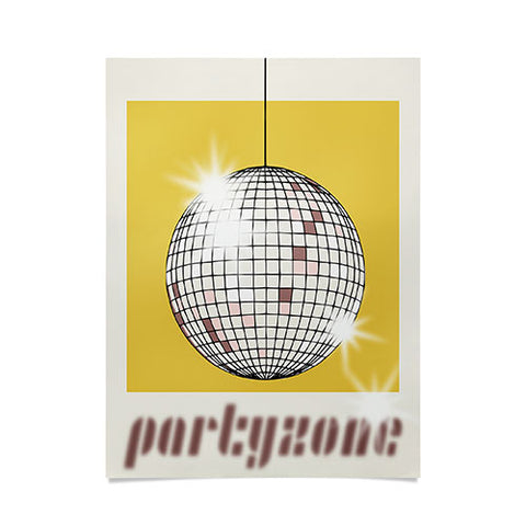 DESIGN d´annick Celebrate the 80s Partyzone yellow Poster