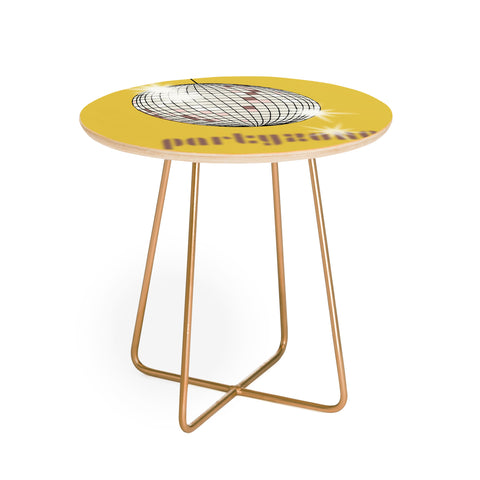 DESIGN d´annick Celebrate the 80s Partyzone yellow Round Side Table