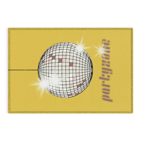 DESIGN dannick Celebrate the 80s Partyzone yellow Outdoor Rug